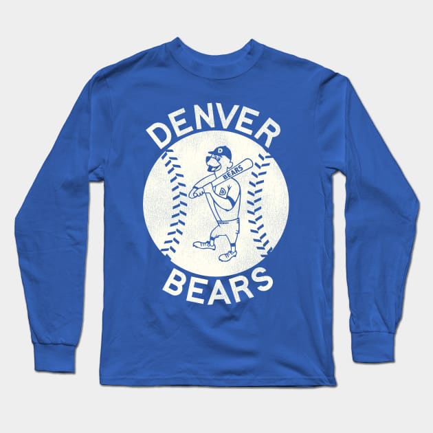 Defunct 70s Denver Bears Baseball Team Long Sleeve T-Shirt by Defunctland